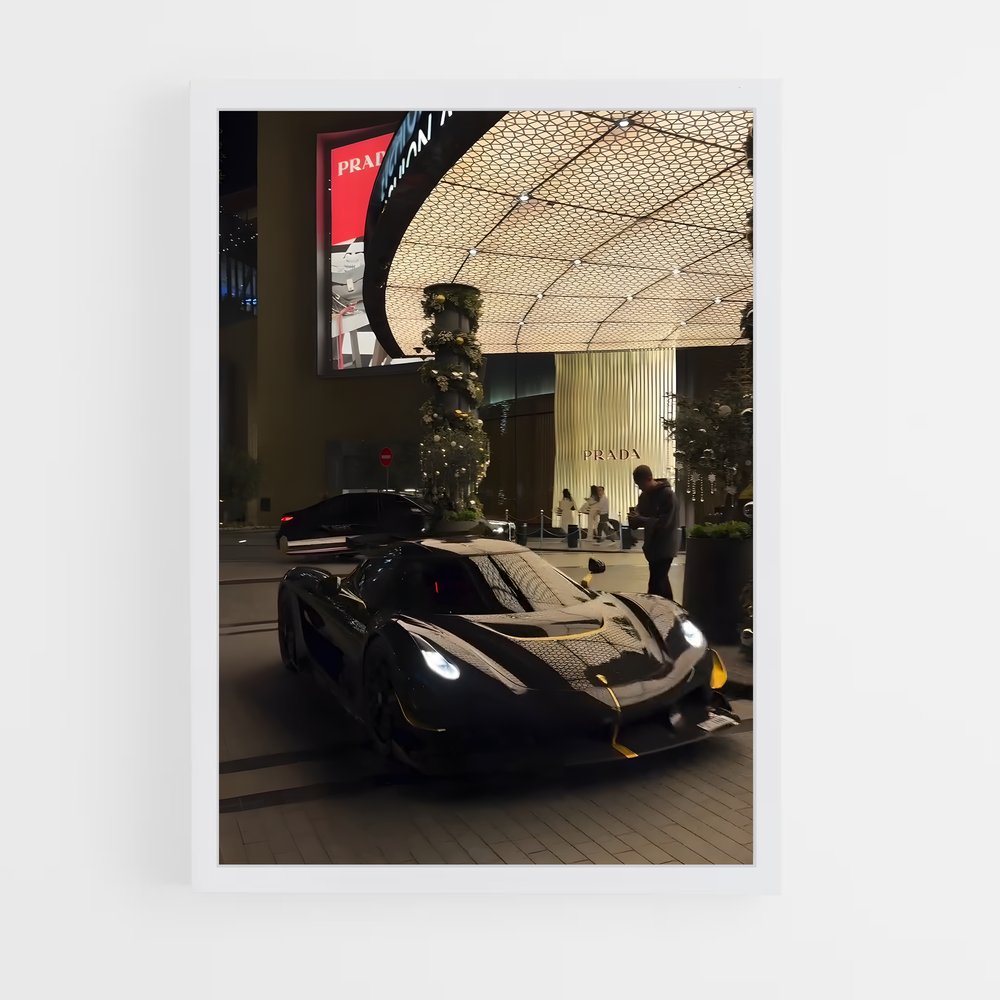 Poster Jesko Noir et Jaune – affiche Koenigsegg (vue 3)
